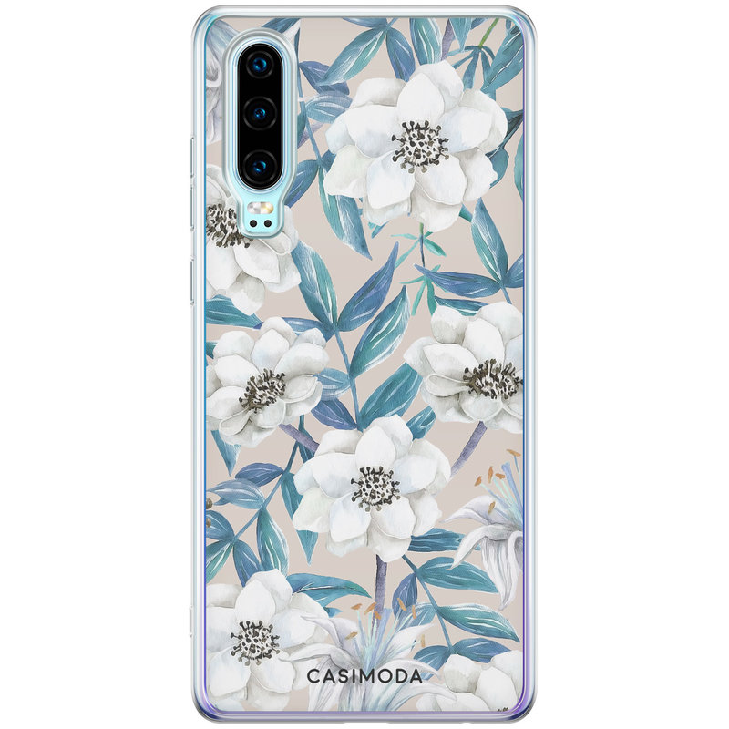 Casimoda Huawei P30 siliconen telefoonhoesje - Touch of flowers
