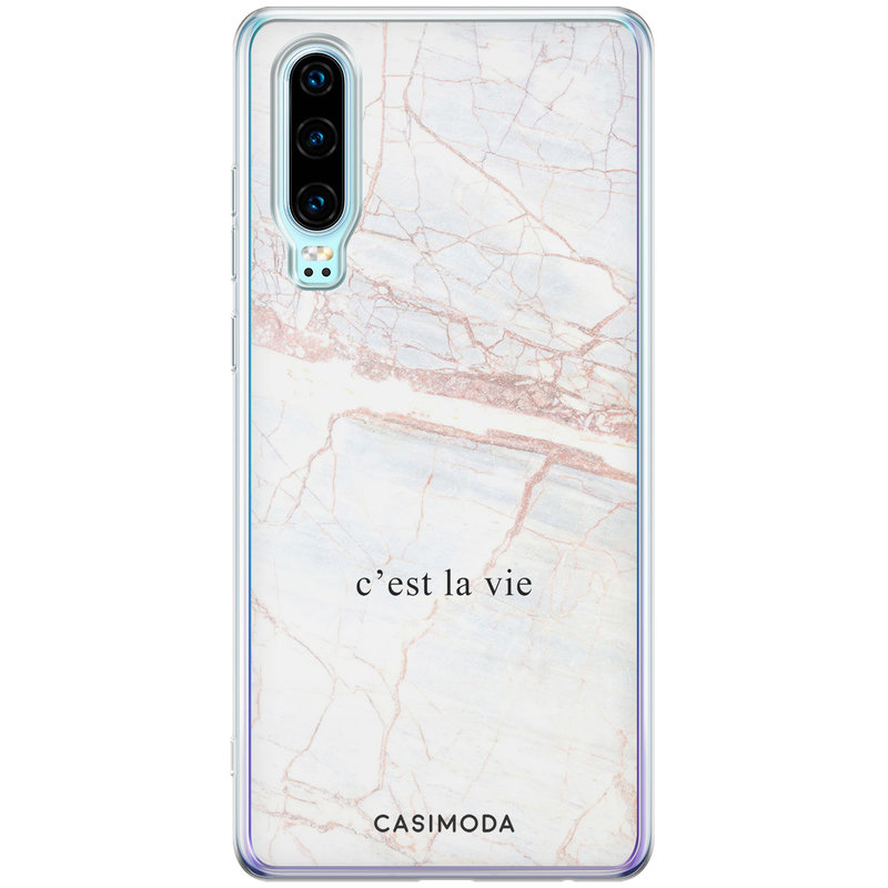 Casimoda Huawei P30 siliconen telefoonhoesje - C'est la vie