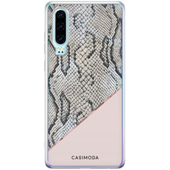 Casimoda Huawei P30 siliconen hoesje - Snake print