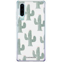 Casimoda Huawei P30 siliconen telefoonhoesje - Cactus print
