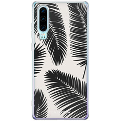 Casimoda Huawei P30 siliconen hoesje - Palm leaves silhouette