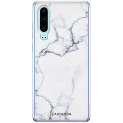 Casimoda Huawei P30 siliconen hoesje - Marmer grijs