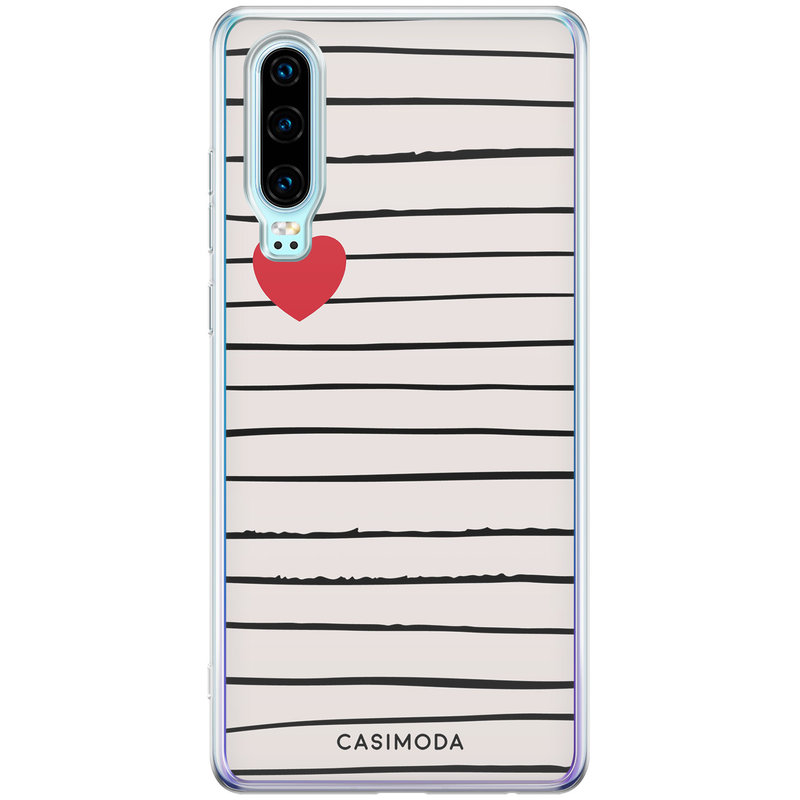 Casimoda Huawei P30 siliconen hoesje - Heart queen