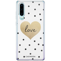 Casimoda Huawei P30 siliconen telefoonhoesje - Love dots