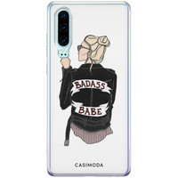 Casimoda Huawei P30 siliconen hoesje - Badass babe