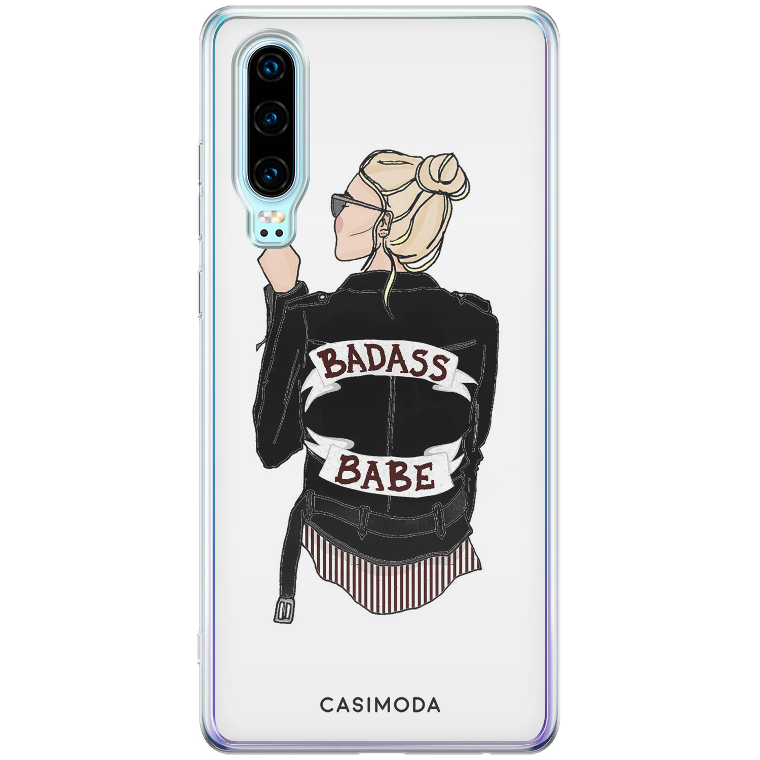 Huawei P30 siliconen hoesje - Badass babe