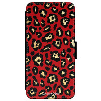Casimoda iPhone XR flipcase - Luipaard rood
