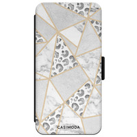 Casimoda iPhone XR flipcase - Stone & leopard