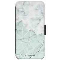 Casimoda iPhone XR flipcase - Marmer mint mix