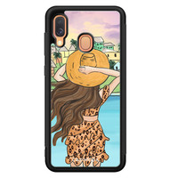 Casimoda Samsung Galaxy A40 hoesje - Sunset girl