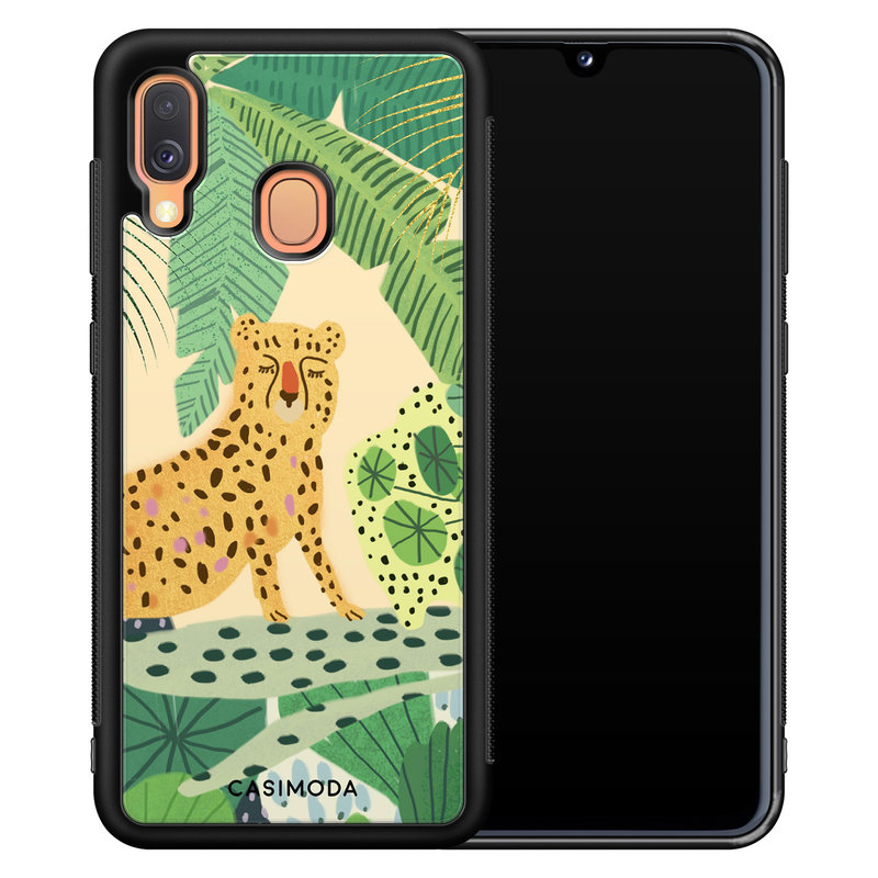 Casimoda Samsung Galaxy A40 hoesje - Jungle luipaard