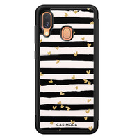 Casimoda Samsung Galaxy A40 hoesje - Hart streepjes