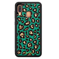 Casimoda Samsung Galaxy A40 hoesje - Luipaard groen