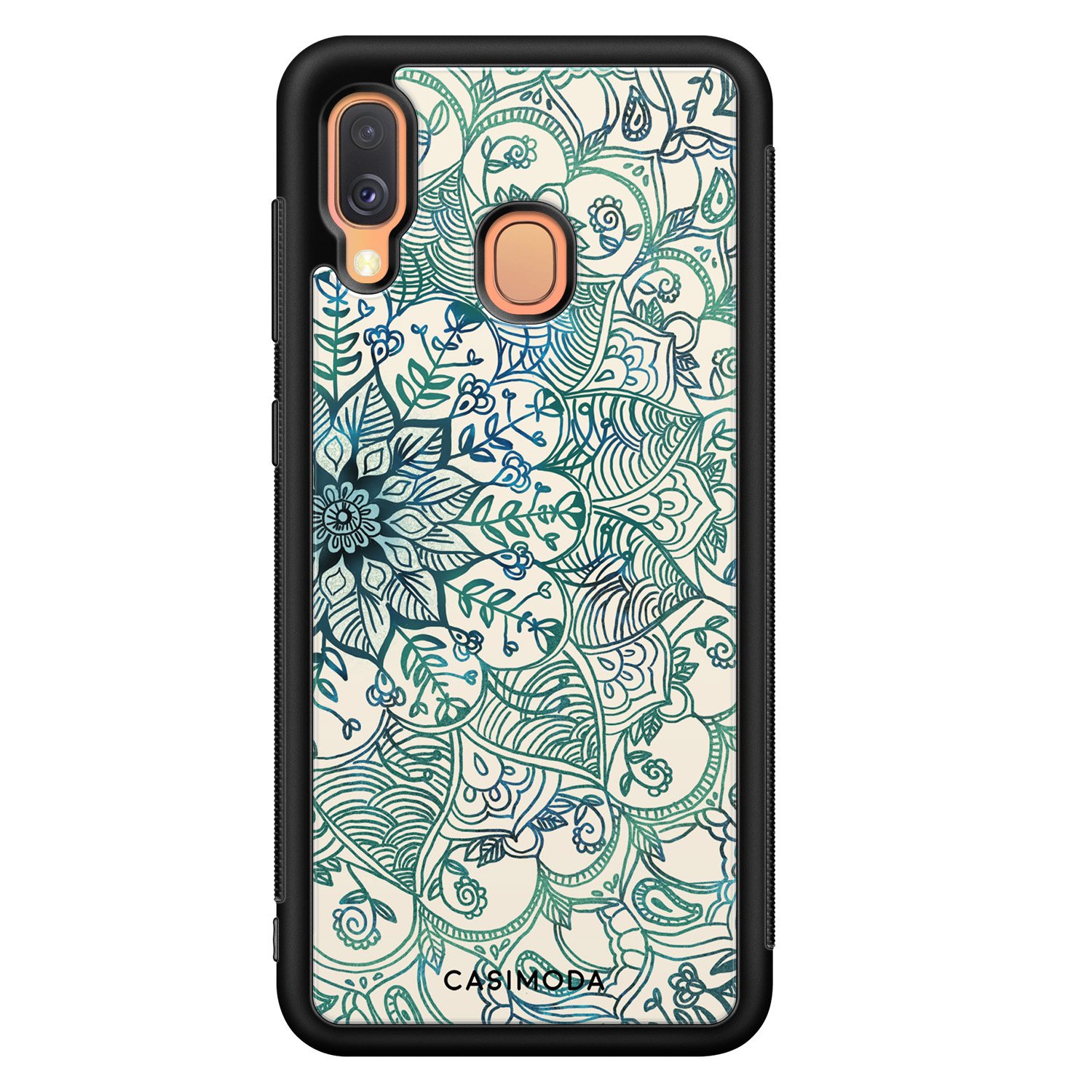 Samsung Galaxy A40 hoesje - Mandala blauw