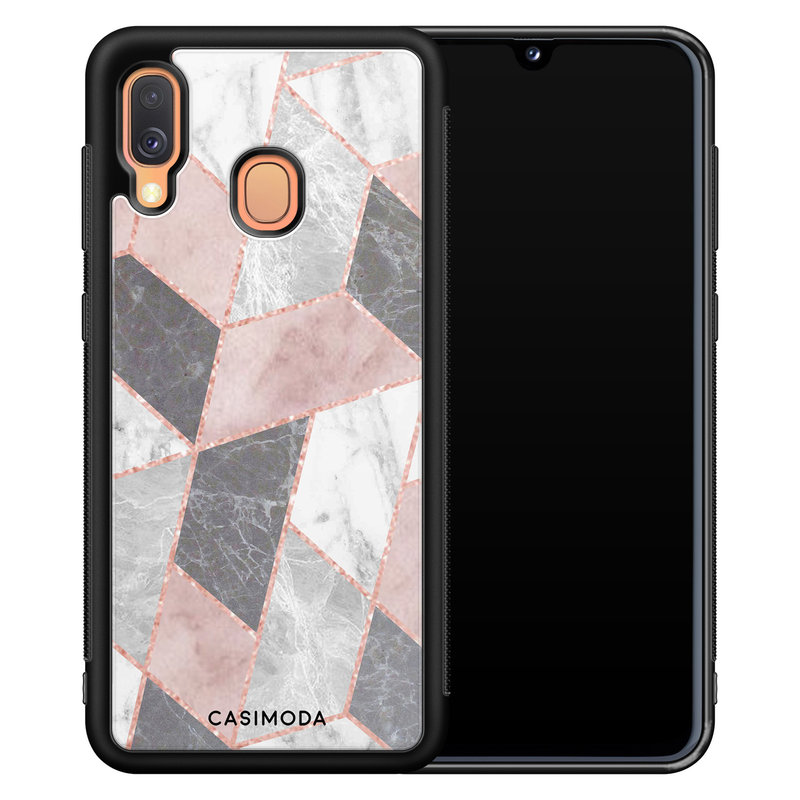 Casimoda Samsung Galaxy A40 hoesje - Stone grid