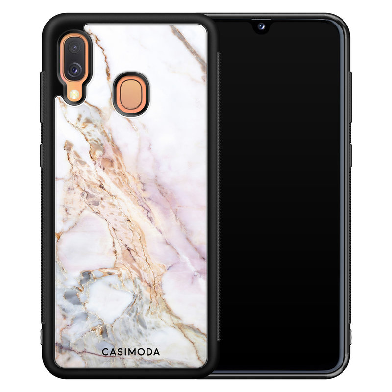 Casimoda Samsung Galaxy A40 hoesje - Parelmoer marmer