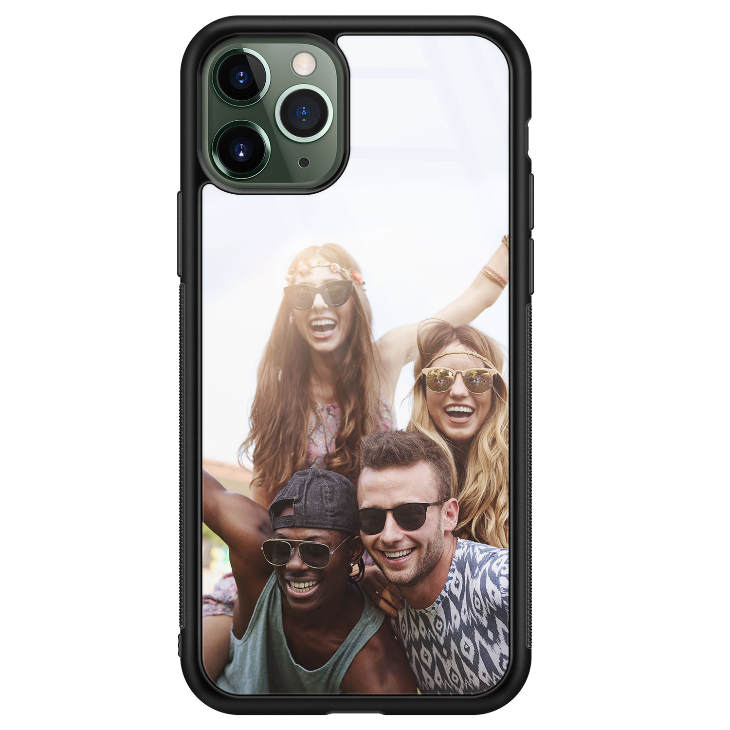 iPhone 11 Pro Max glazen hoesje Hardcase met foto