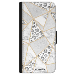 Casimoda iPhone 11 flipcase - Stone & leopard