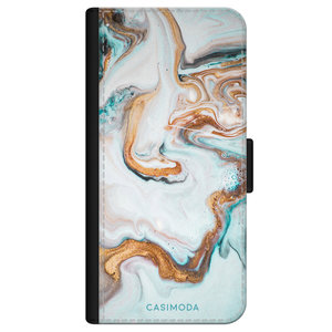 Casimoda iPhone 11 flipcase - Marmer blauw goud