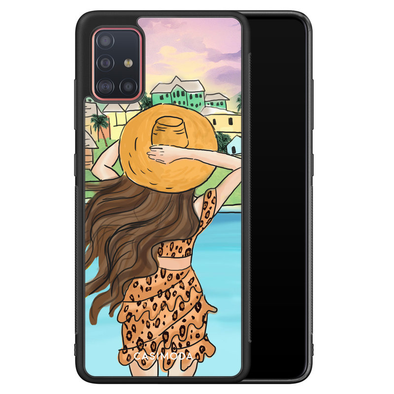 Casimoda Samsung Galaxy A51 hoesje - Sunset girl