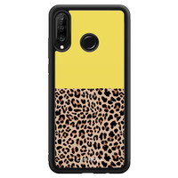 Casimoda Huawei P30 Lite hoesje - Luipaard geel