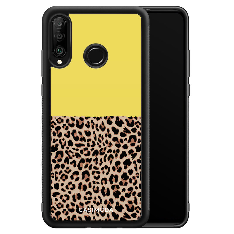 Casimoda Huawei P30 Lite hoesje - Luipaard geel