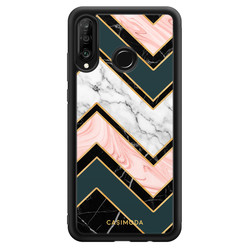 Casimoda Huawei P30 Lite hoesje - Marmer triangles