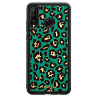 Casimoda Huawei P30 Lite hoesje - Luipaard groen