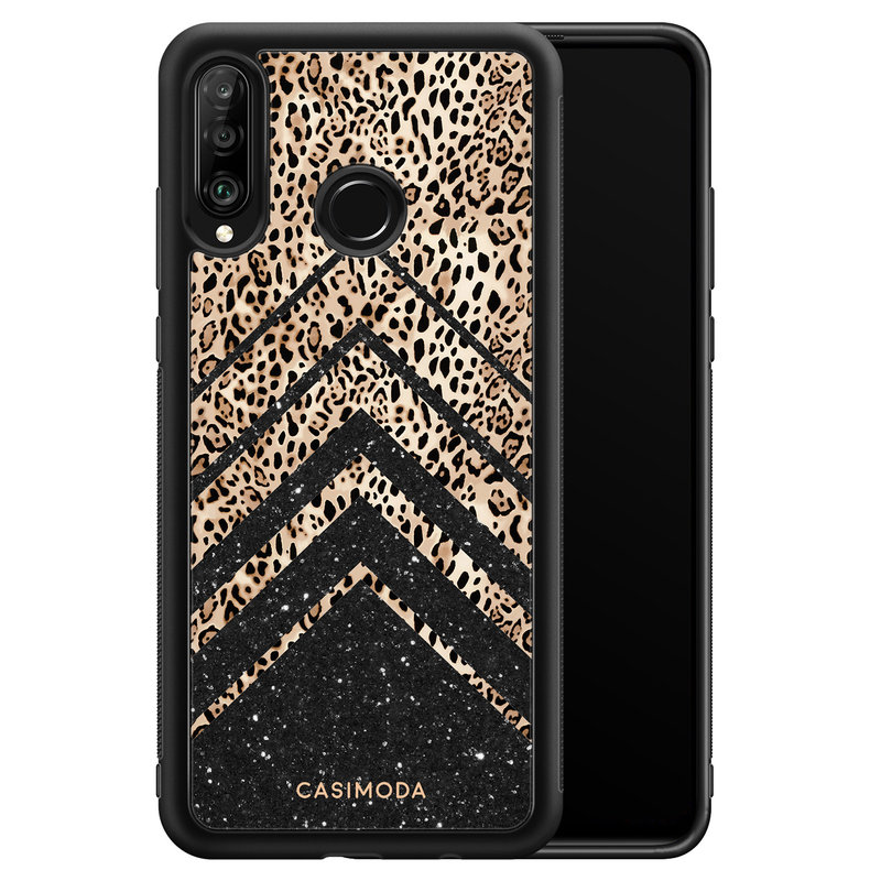 Casimoda Huawei P30 Lite hoesje - Chevron luipaard