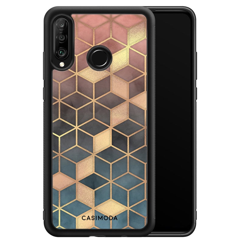 Casimoda Huawei P30 Lite hoesje - Cubes art