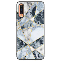 Casimoda Samsung Galaxy A50/A30s hoesje - Abstract marmer blauw