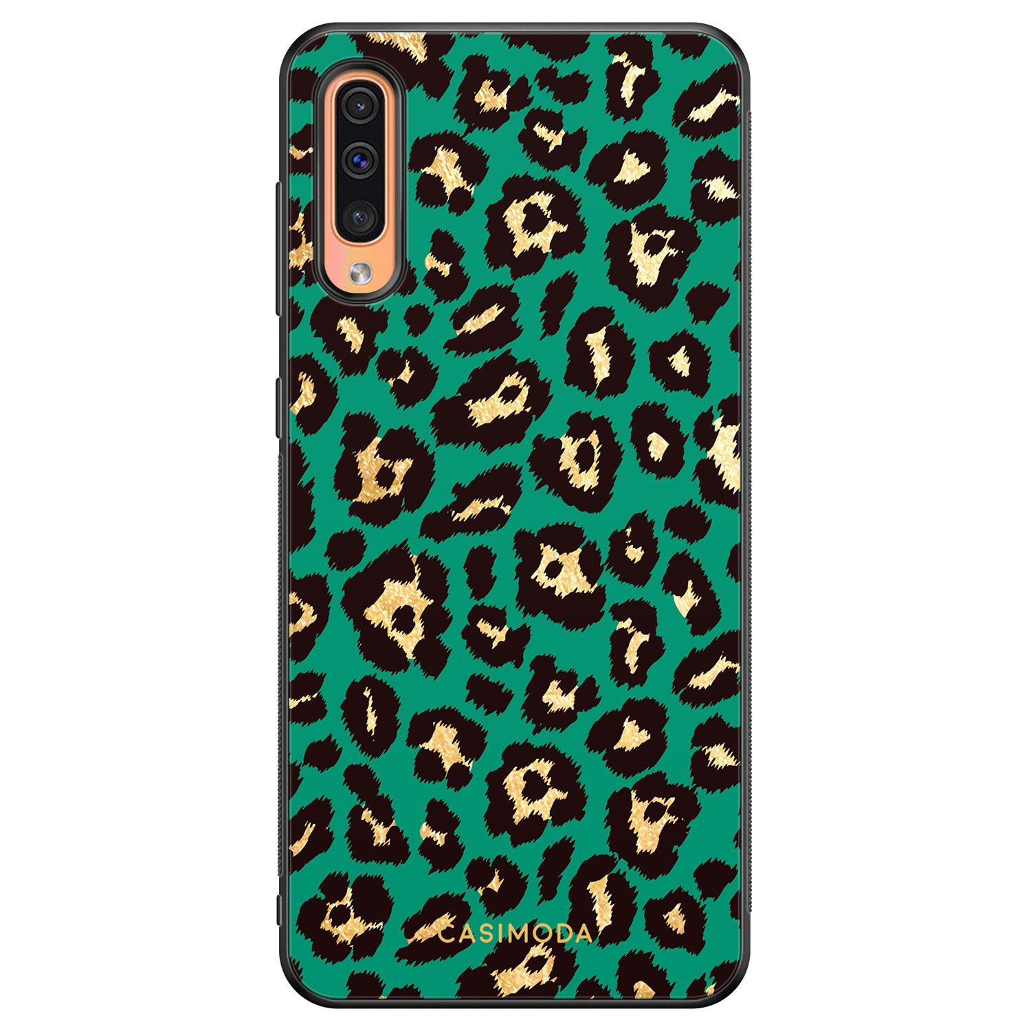 Samsung Galaxy A50 A30s hoesje Luipaard groen