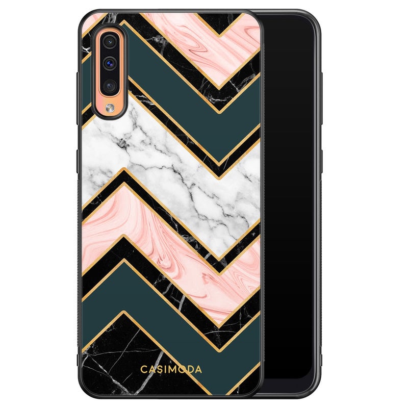 Casimoda Samsung Galaxy A50/A30s hoesje - Marmer triangles