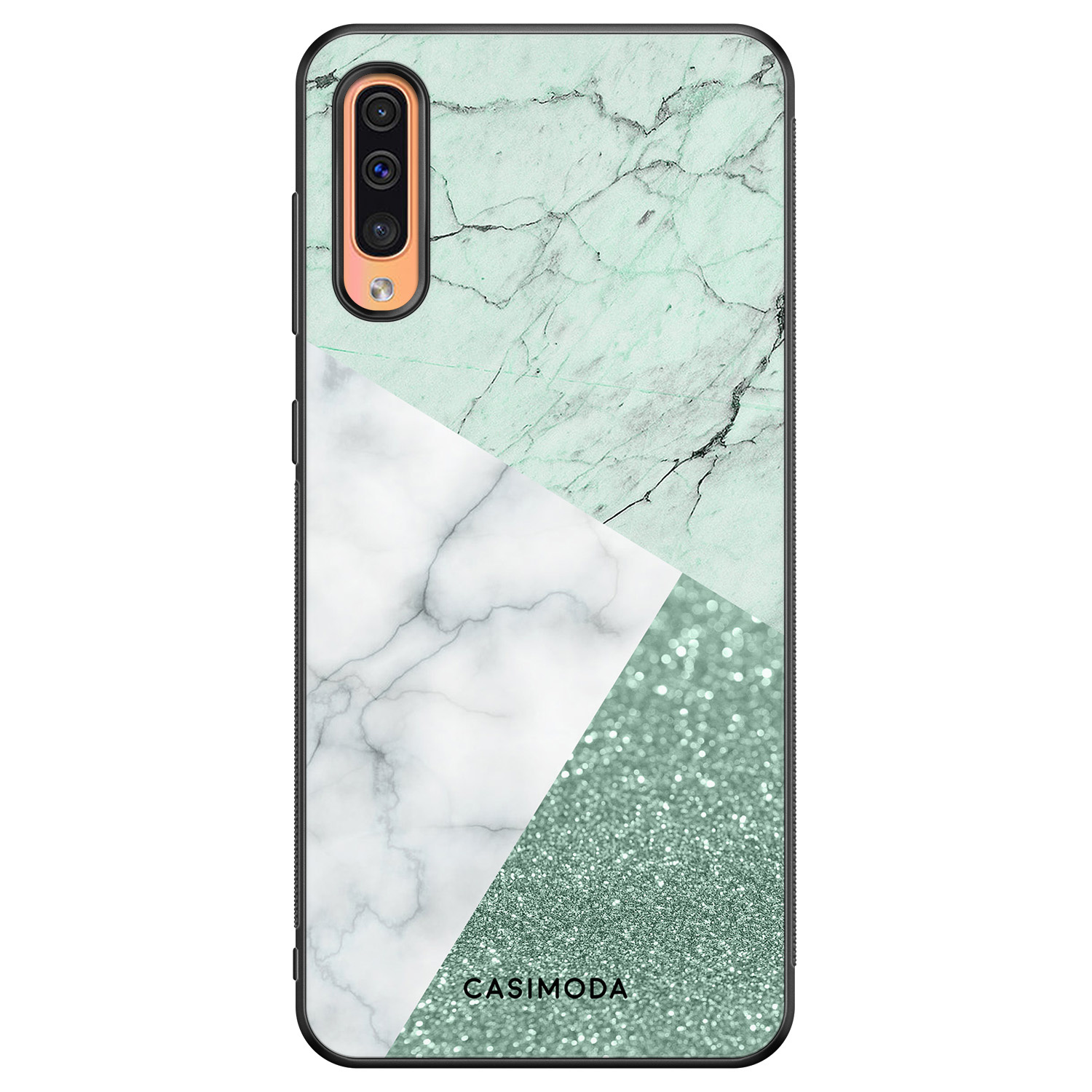 Samsung Galaxy A50 A30s hoesje Minty marmer collage