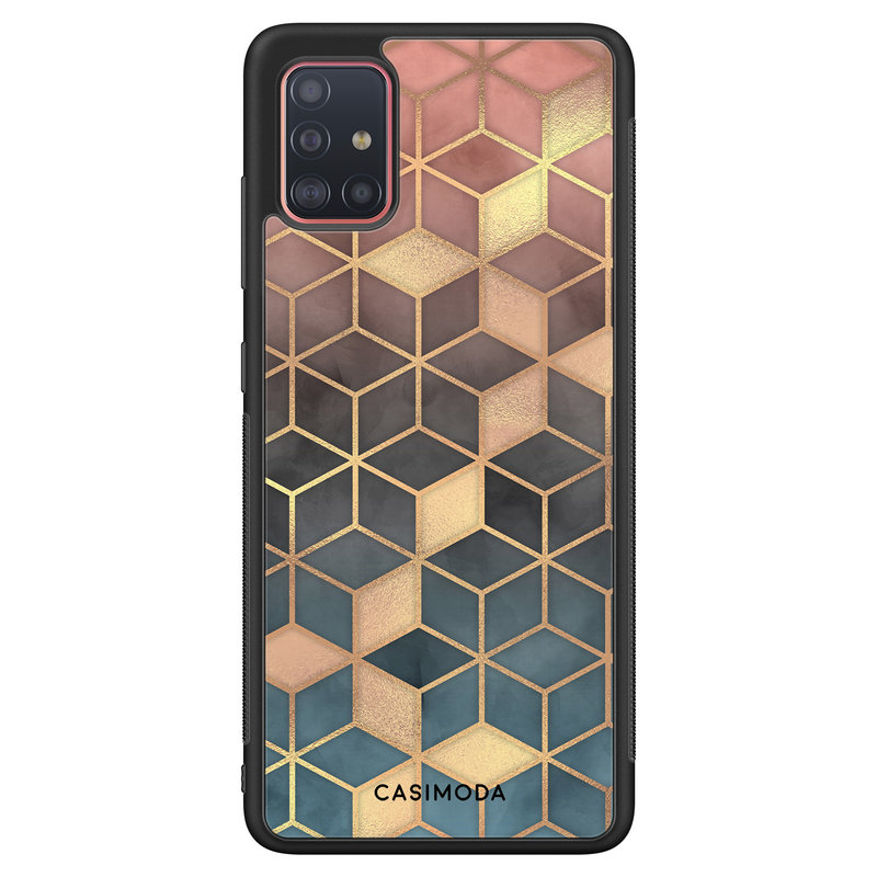 Casimoda Samsung Galaxy A51 hoesje - Cubes art