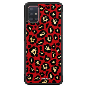 Casimoda Samsung Galaxy A51 hoesje - Luipaard rood