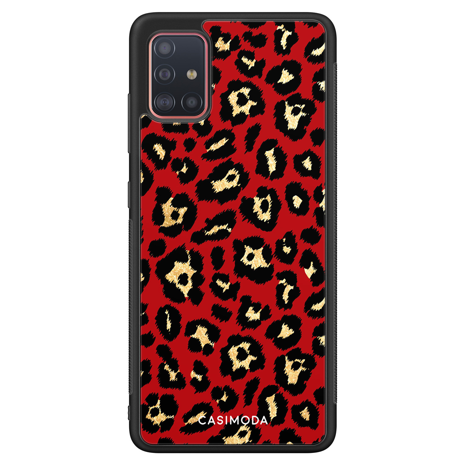 Samsung Galaxy A51 hoesje Luipaard rood