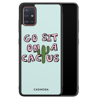 Casimoda Samsung Galaxy A51 hoesje - Go sit on a cactus