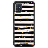 Casimoda Samsung Galaxy A51 hoesje - Hart streepjes