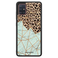 Casimoda Samsung Galaxy A51 hoesje - Luipaard marmer mint