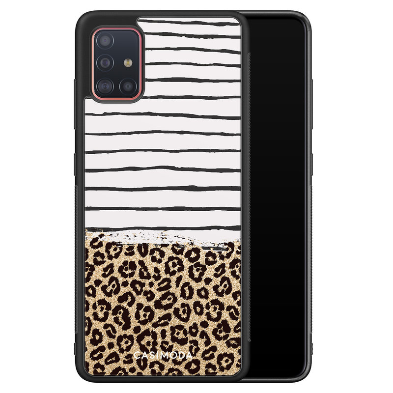 Casimoda Samsung Galaxy A51 hoesje - Leopard lines