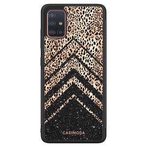 Casimoda Samsung Galaxy A51 hoesje - Chevron luipaard