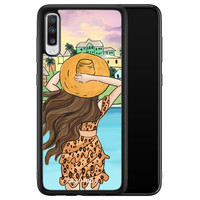 Casimoda Samsung Galaxy A70 hoesje - Sunset girl