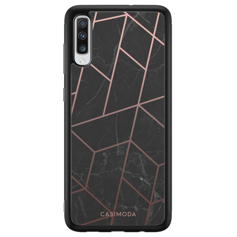 Casimoda Samsung Galaxy A70 hoesje - Marble grid