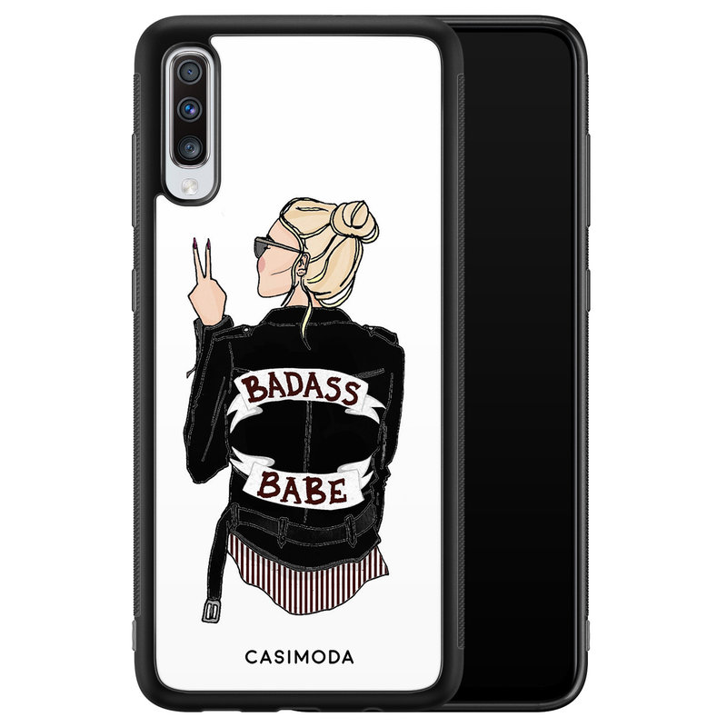 Casimoda Samsung Galaxy A70 hoesje - Badass babe blondine