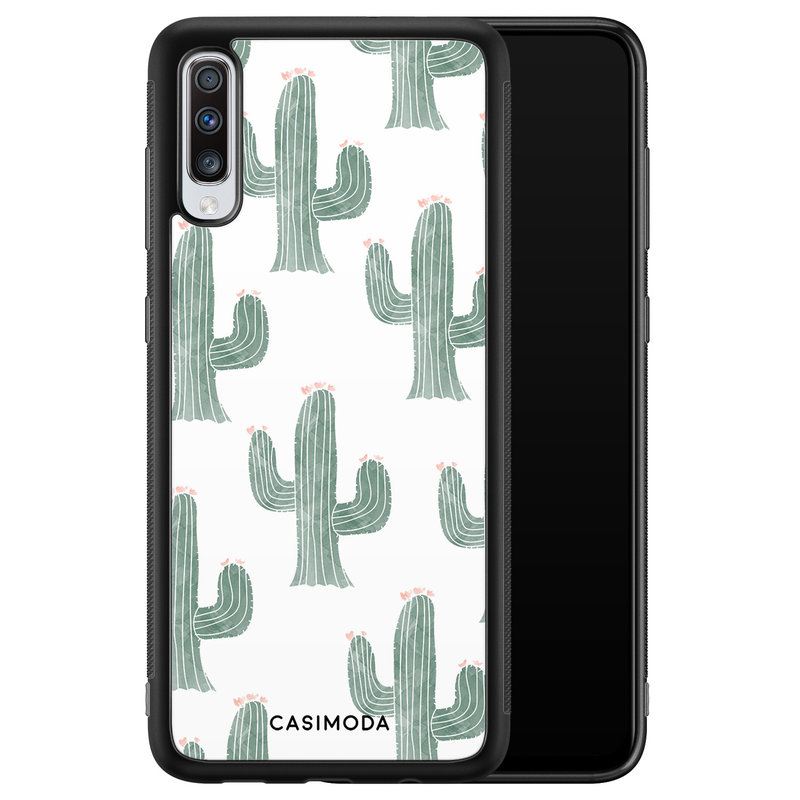 Casimoda Samsung Galaxy A70 hoesje - Cactus print