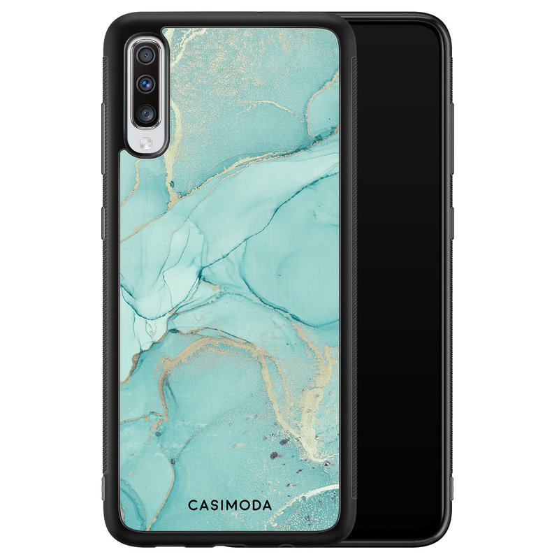 Casimoda Samsung Galaxy A70 hoesje - Touch of mint