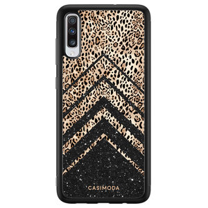 Casimoda Samsung Galaxy A70 hoesje - Chevron luipaard