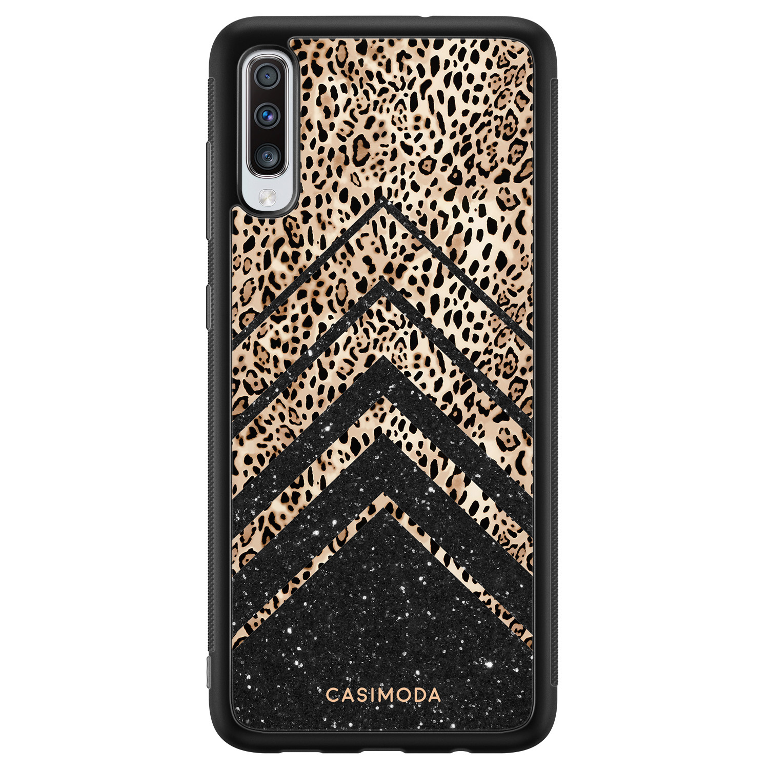 Samsung Galaxy A70 hoesje Chevron luipaard
