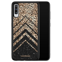 Casimoda Samsung Galaxy A70 hoesje - Chevron luipaard